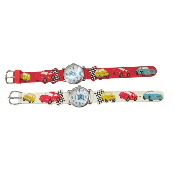 Children Geneva 3D Multi Color Cars Rubber Band Watches 2 piece Lot - Picture 11 of 11